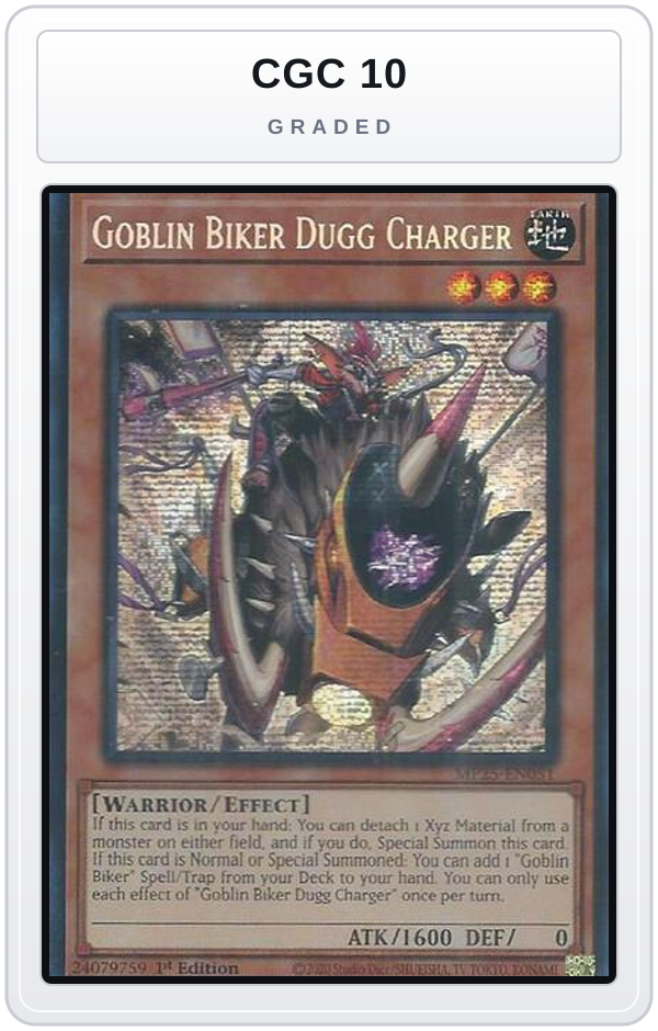 Graded - Goblin Biker Dugg Charger — CGC 10 graded overlay
