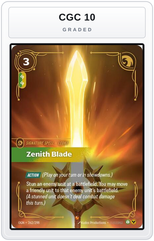 Graded - Zenith Blade — CGC 10 graded overlay
