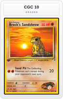 Graded - Brock's Sandshrew (72) — CGC 10 graded overlay