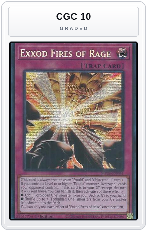 Graded - Exxod Fires of Rage — CGC 10 graded overlay