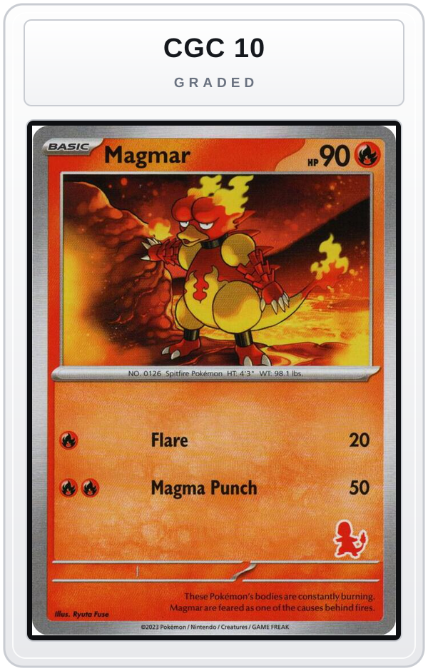 Graded - Magmar — CGC 10 graded overlay