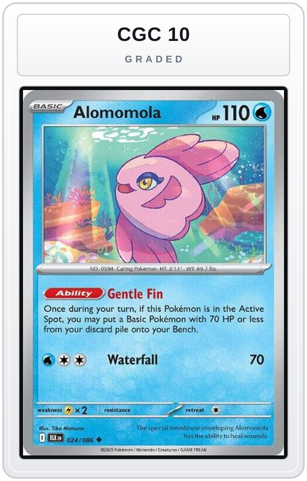 Graded - Alomomola — CGC 10 graded overlay