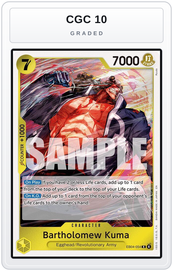 Graded - Bartholomew Kuma (EB04-054) — CGC 10 graded overlay