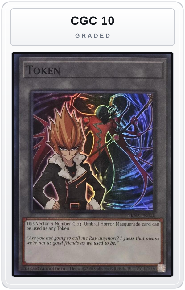 Graded - Token: Vector & Number C104: Umbral Horror Masquerade — CGC 10 graded overlay