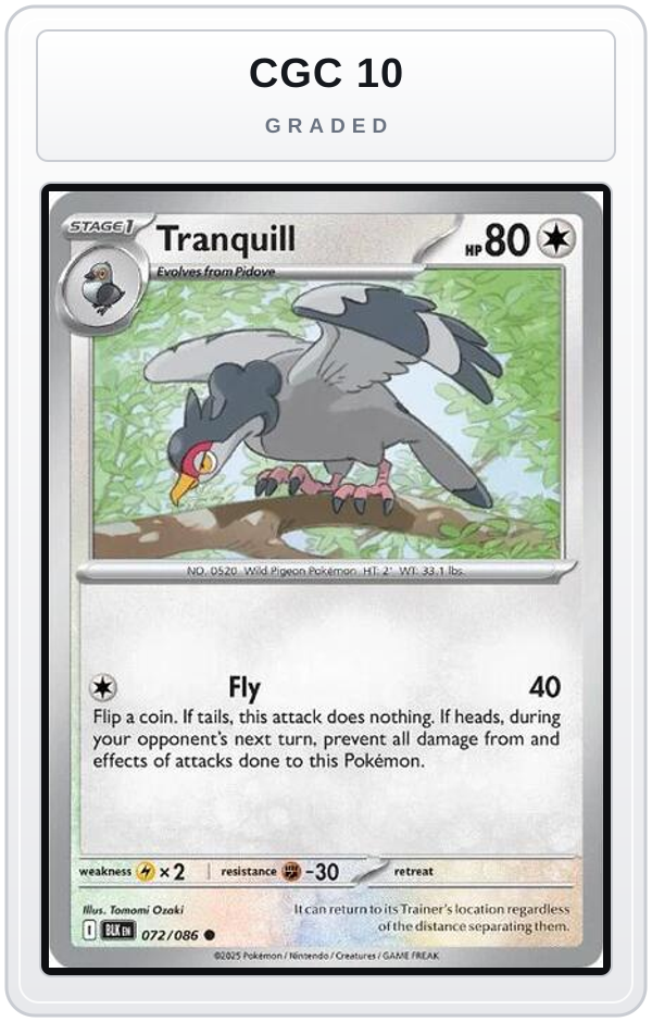 Graded - Tranquill — CGC 10 graded overlay