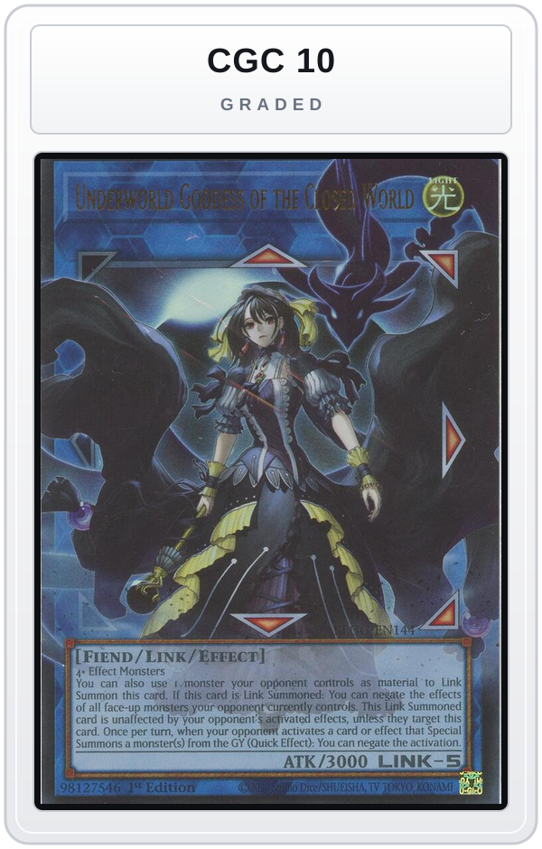 Graded - Underworld Goddess of the Closed World — CGC 10 graded overlay