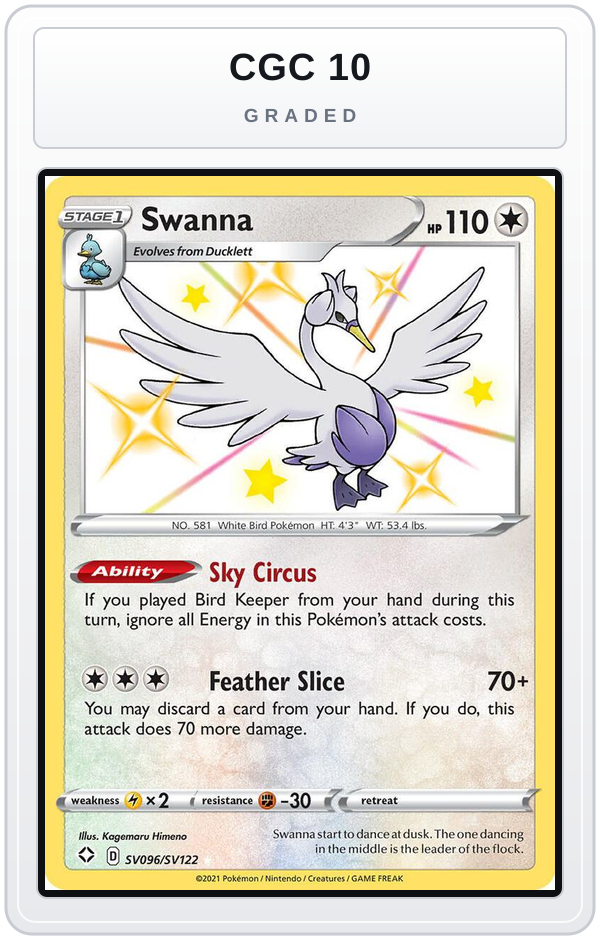 Graded - Swanna — CGC 10 graded overlay