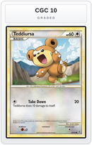 Graded - Teddiursa — CGC 10 graded overlay