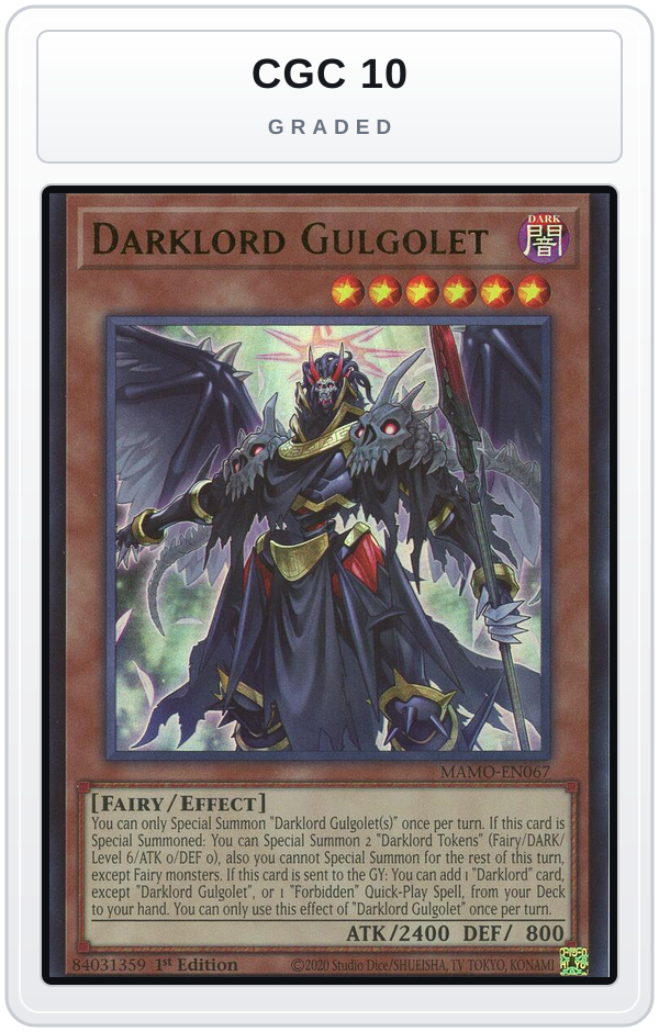 Graded - Darklord Gulgolet — CGC 10 graded overlay