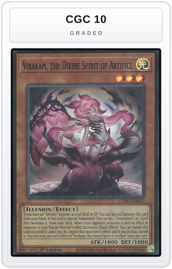 Graded - Virakam, the Divine Spirit of Artifice — CGC 10 graded overlay