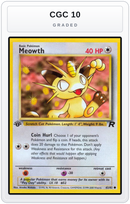 Graded - Meowth — CGC 10 graded overlay