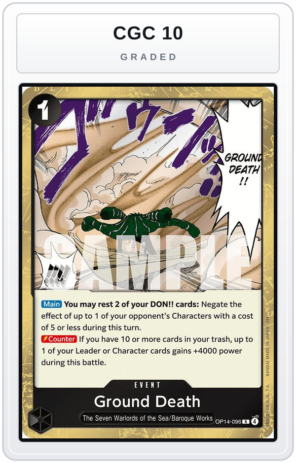 Graded - Ground Death — CGC 10 graded overlay