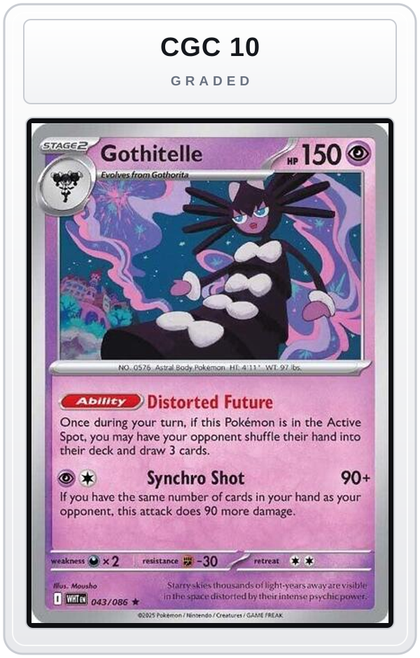 Graded - Gothitelle — CGC 10 graded overlay