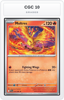 Graded - Moltres — CGC 10 graded overlay