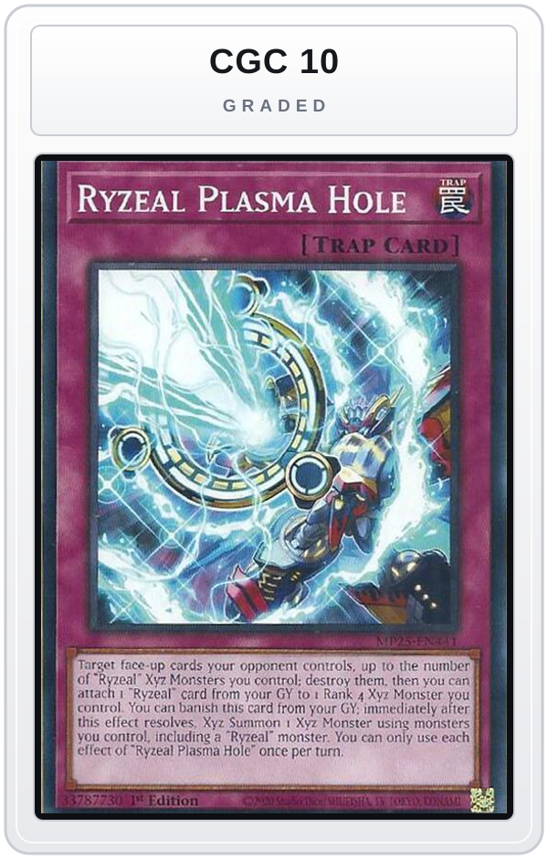 Graded - Ryzeal Plasma Hole — CGC 10 graded overlay