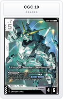 Graded - Unicorn Gundam (Awakened) — CGC 10 graded overlay