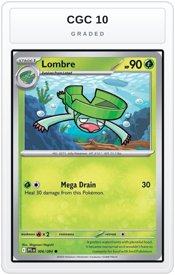 Graded - Lombre — CGC 10 graded overlay
