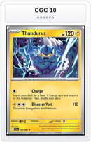 Graded - Thundurus — CGC 10 graded overlay