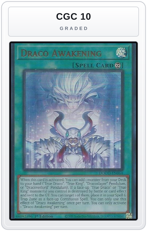 Graded - Draco Awakening — CGC 10 graded overlay