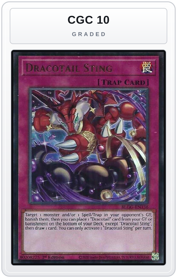 Graded - Dracotail Sting — CGC 10 graded overlay