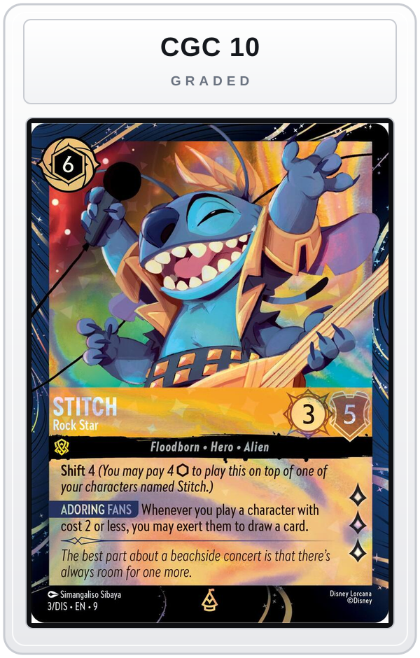 Graded - Stitch - Rock Star — CGC 10 graded overlay