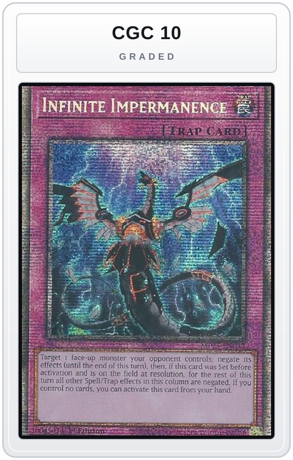 Graded - Infinite Impermanence — CGC 10 graded overlay