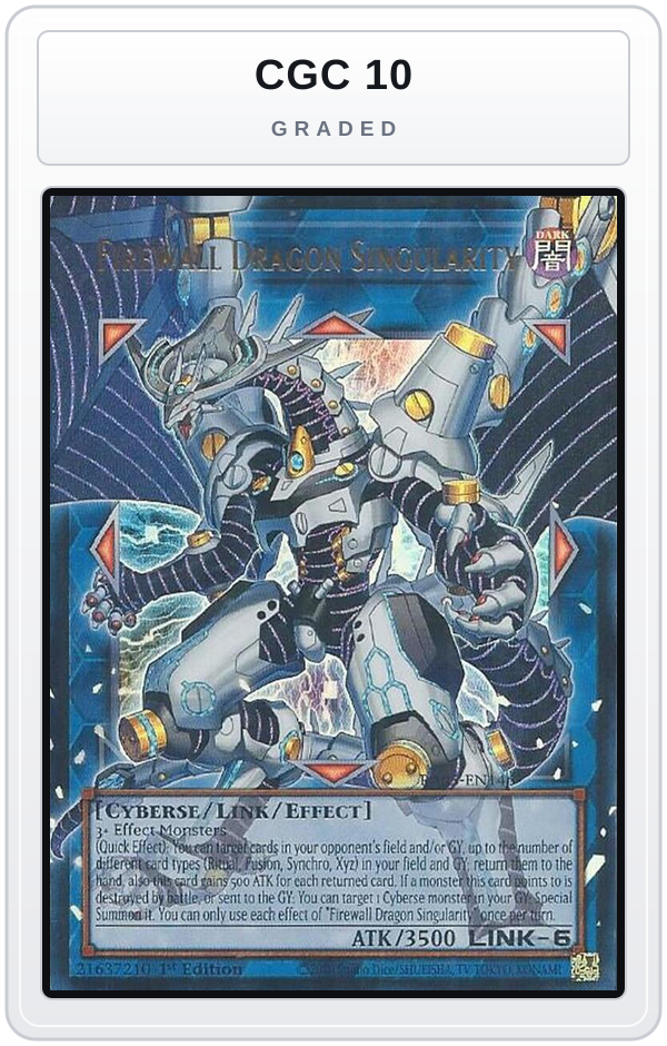 Graded - Firewall Dragon Singularity — CGC 10 graded overlay