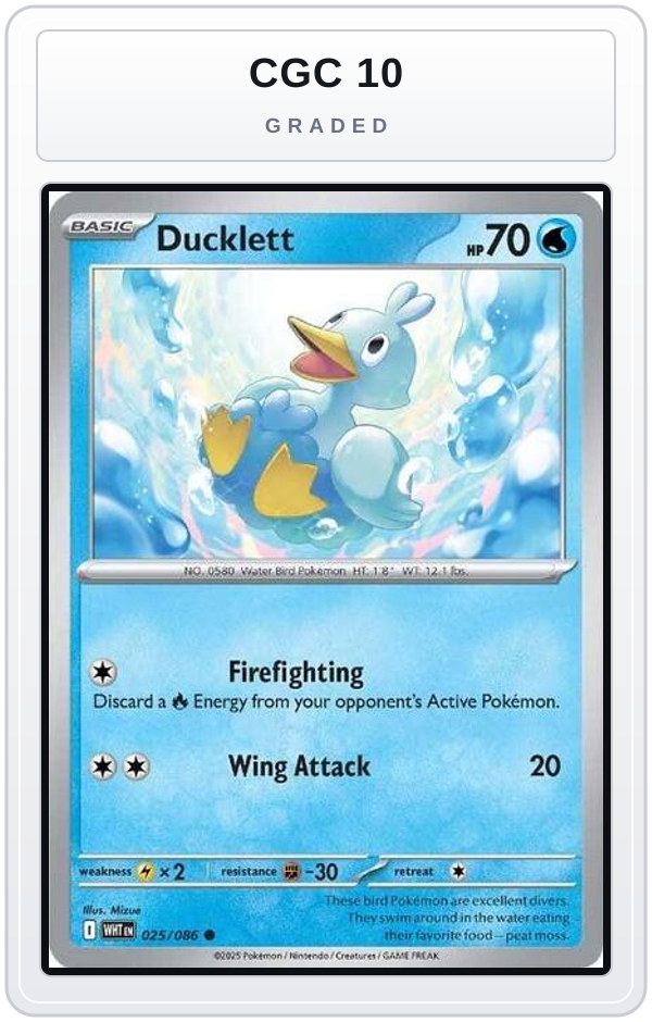 Graded - Ducklett — CGC 10 graded overlay
