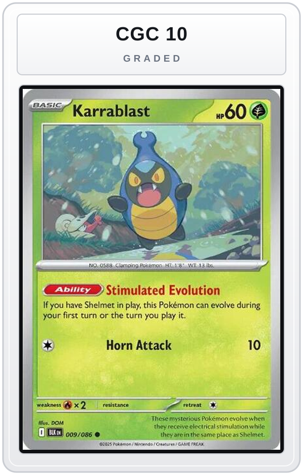 Graded - Karrablast — CGC 10 graded overlay