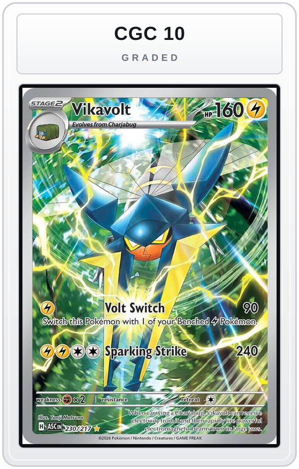 Graded - Vikavolt - 230/217 — CGC 10 graded overlay