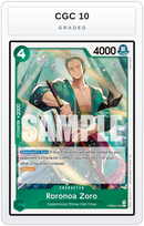 Graded - Roronoa Zoro - PRB02-006 — CGC 10 graded overlay