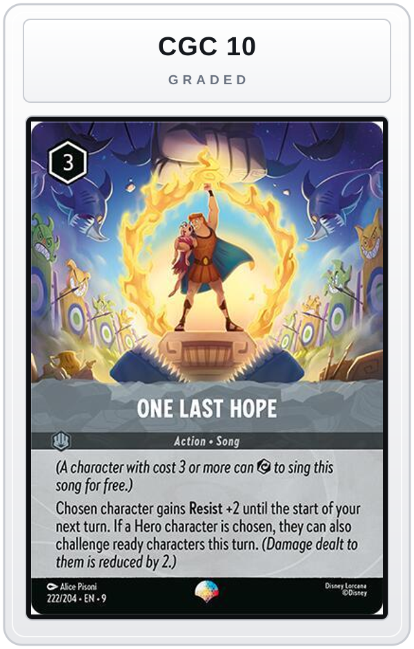Graded - One Last Hope (Epic) — CGC 10 graded overlay