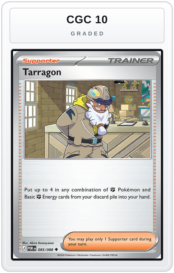 Graded - Tarragon - 085/088 — CGC 10 graded overlay