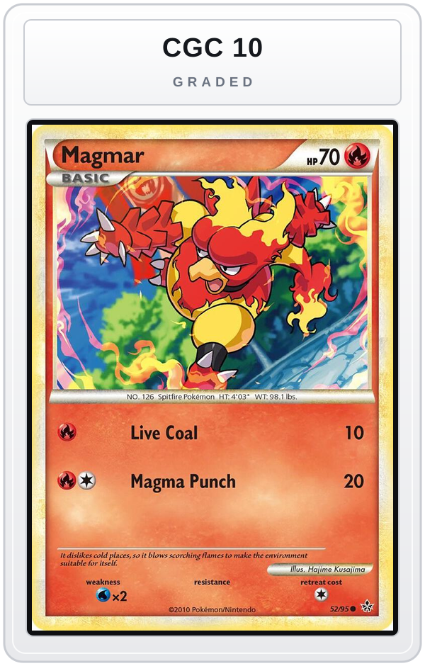 Graded - Magmar — CGC 10 graded overlay