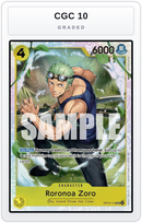 Graded - Roronoa Zoro (OP15-113) — CGC 10 graded overlay