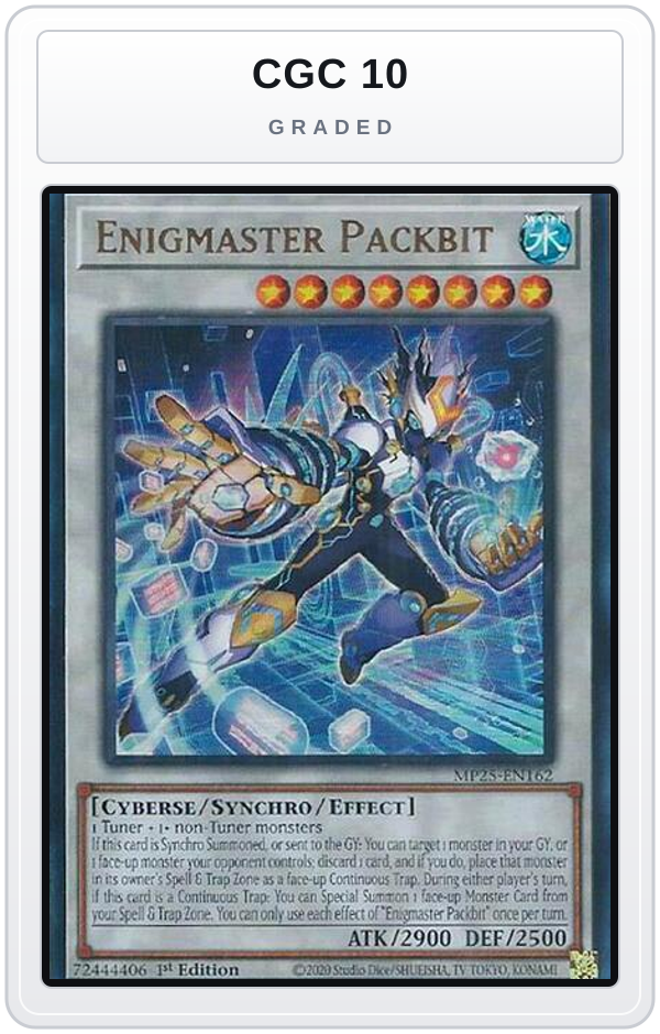 Graded - Enigmaster Packbit — CGC 10 graded overlay
