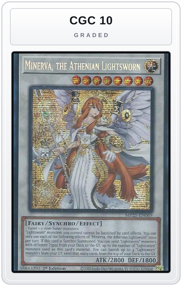 Graded - Minerva, the Athenian Lightsworn — CGC 10 graded overlay