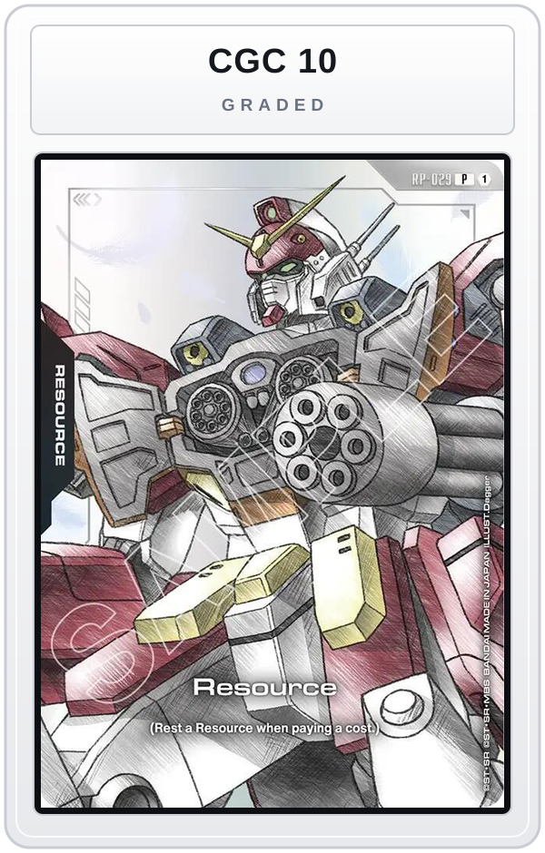 Graded - Resource (RP-029) (Mobile Suit Gundam Wing) — CGC 10 graded overlay