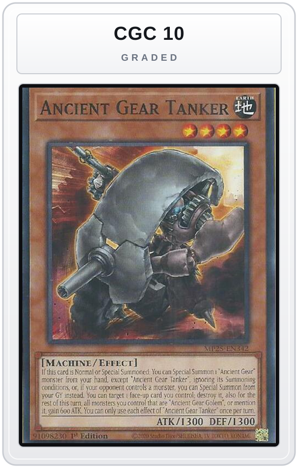 Graded - Ancient Gear Tanker — CGC 10 graded overlay