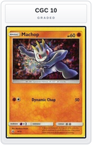 Graded - Machop - 6/12 — CGC 10 graded overlay