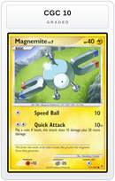Graded - Magnemite — CGC 10 graded overlay