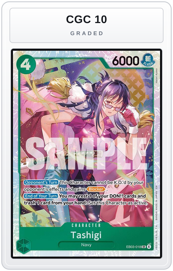 Graded - Tashigi — CGC 10 graded overlay