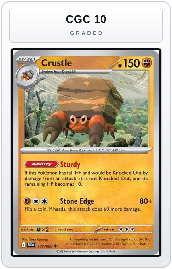 Graded - Crustle — CGC 10 graded overlay