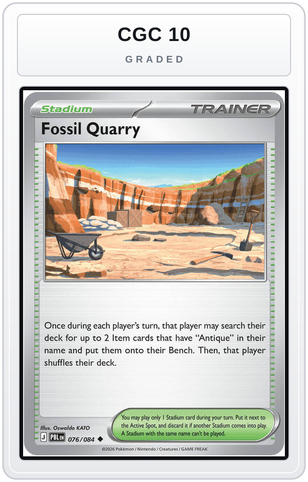 Graded - Fossil Quarry — CGC 10 graded overlay