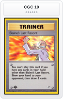 Graded - Blaine's Last Resort — CGC 10 graded overlay