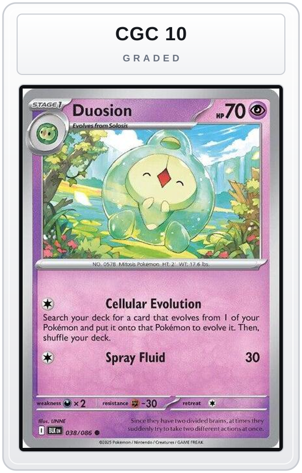 Graded - Duosion — CGC 10 graded overlay