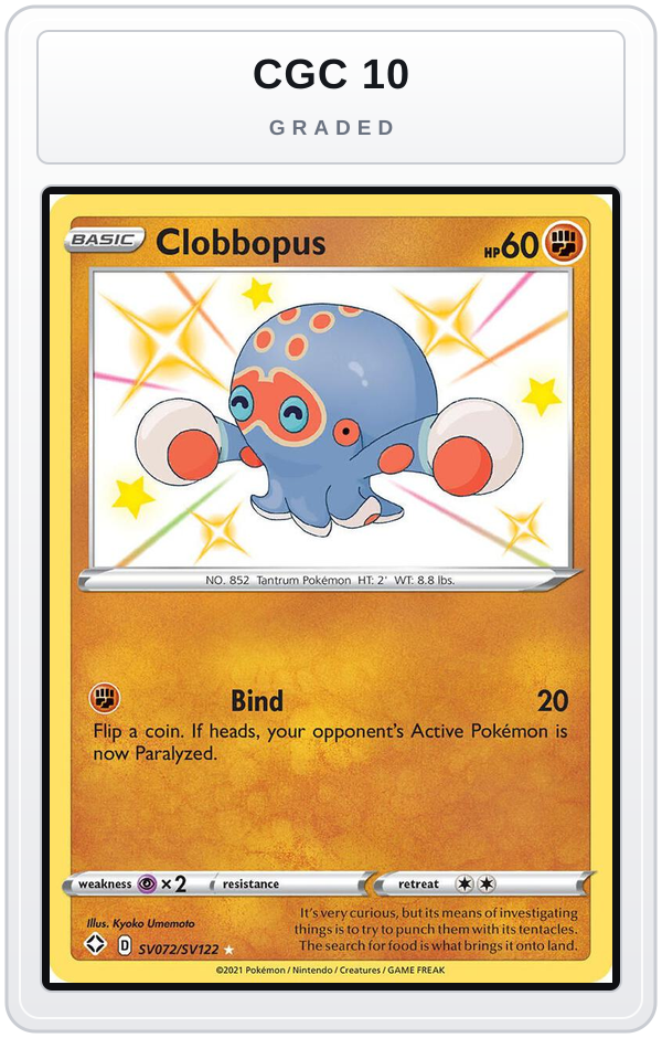 Graded - Clobbopus — CGC 10 graded overlay