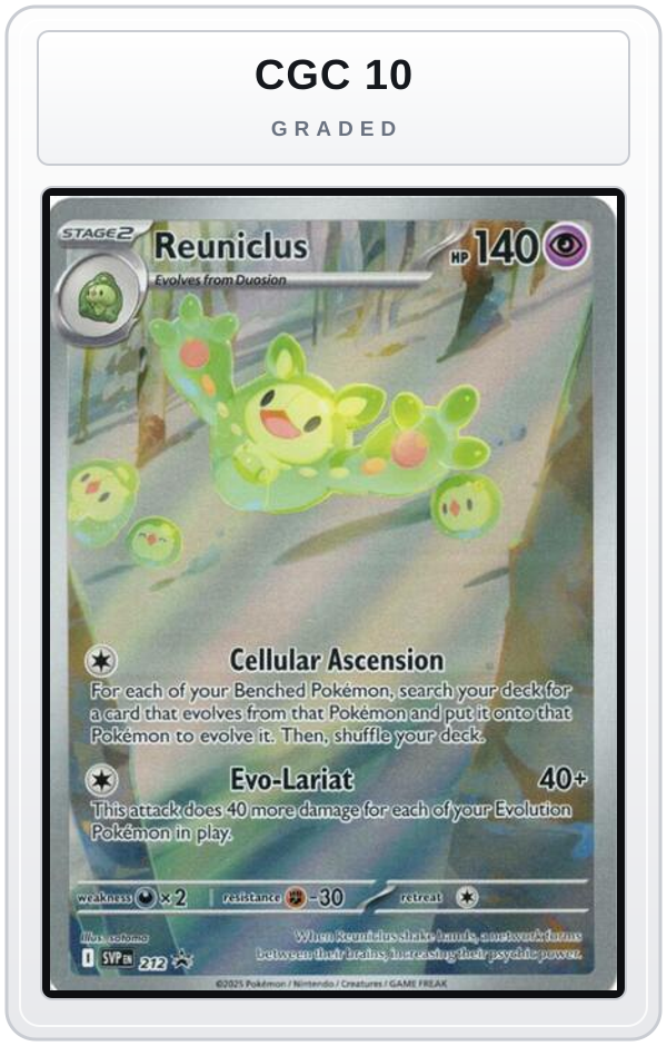 Graded - Reuniclus - 212 — CGC 10 graded overlay