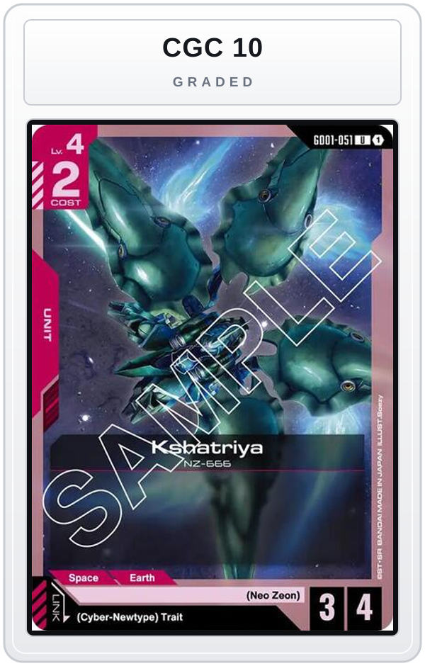 Graded - Kshatriya (GD01-051) — CGC 10 graded overlay
