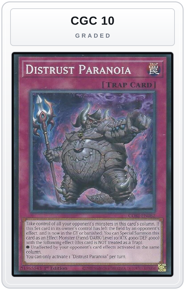 Graded - Distrust Paranoia — CGC 10 graded overlay